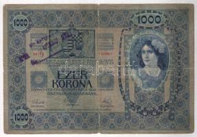 1902. 1000K lila szerb bélyegzővel T:III/IV
