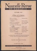 1942 Nouvelle Revue de Hongrie. 35. évf. 3. szám, Bp., Société de la Nouvelle Revue de Hongrie. Kicsit kopott papírkötésben, egyébként jó állapotban.