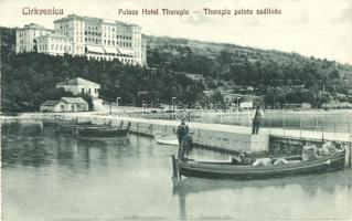 Crikvenica, Therapia palota szálloda, csónakkikötő / Palace Hotel Therapia, boats
