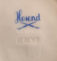 Herendi csipkebogyó mintás áttört tálka, kézzel festett, hibátlan, jelzett, d:13 cm