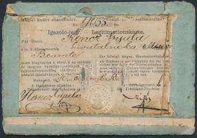 1890 A magyar királyi államvasutak fényképes igazolványa vasúti ellenőr részére