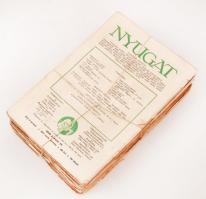 1929 a Nyugat 22. évfolyamának 9 lapszáma, kicsit szakadt papírkötésben, egyébként jó állapotban