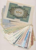 30db-os vegyes külföldi bankjegy tétel, közte Csehszlovákia, Jugoszlávia, Lengyelország, Weimari Köz...