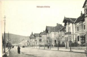 Pécs, Schlauch-villatelep (képeslap füzetből / from postcard booklet)