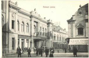 Pécs, Nemzeti Casino, Lehr Izidor áruháza, Ullmann Károly kereskedései (képeslap füzetből / from postcard booklet)