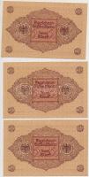 Németország / Weimari Köztársaság 1920. 2M (3x) sorszámkövetők, barna sorszám T:I
Germany / Weimar ...