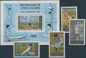 1980 Nyári olimpia sor Mi 649-652 + blokk 16