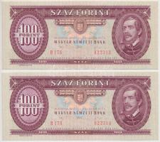 1992. 100Ft (2x) sorszámkövetők T:I,I-
