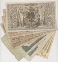 Német Birodalom / Weimari Köztársaság / Német 3. Birodalom 1910-1937. 12db-os bankjegy tétel T:vegye...