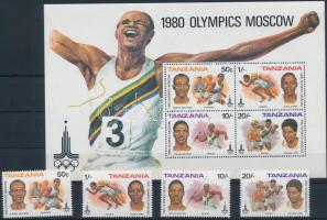 1980 Nyári olimpia sor Mi 157-160 + blokk 23