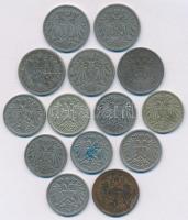 Ausztria 1893-1918. 10h Ni/Cu-Ni-Zn (8xklf) + 20h Ni/Fe (6xklf) T:vegyes
Austria 1893-1918. 10 Hell...