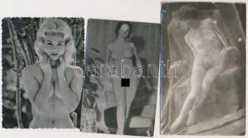 11 db erotikus fotó a 60'-as évekből, 8x6 és 14x9 cm közötti méretekben /
11 erotic photos, 8x...