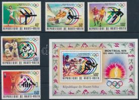 1976 Nyári olimpia sor Mi 611-615 + blokk Mi 40