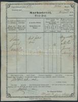 1866 Bátaszék, Marhalevél "Bátaszék mezőváros" oválbélyegzővel