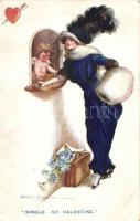 Single - St. Valentine / lady, Cupid s: Fred Spurgin