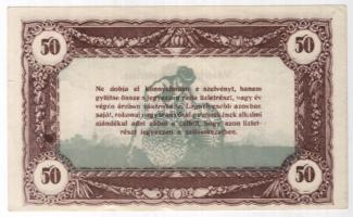 1920-as évek 50K vásárlási visszatérítés "Kalocsai Hangya fogy. és ért." lila fny-sal T:I