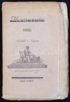 1832 Felső-Magyarországi Minerva, nemzeti folyó-írás. 8. évf. 1. köt. Kassa, Ellinger István. Számos érdekes írással, kissé megviselt papírkötésben, egyébként jó állapotban. /  With many interesting writings, worn out paperback, otherwise in good condition.