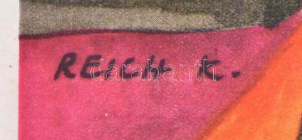 1956 Reich Károly (1922-1988): Pedagógusnap. Jelzett ofszet plakát. / Teacher's day ofset poste...