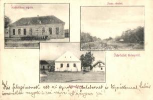 Kóny, Katolikus iskola, utca, főtanító lak