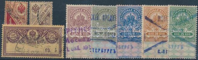 Oroszország 8 db okmánybélyeg