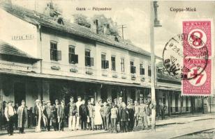 1927 Kiskapus, Copsa Mica; Vasútállomás, Gara / railway station