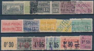 17 db francia csomagbélyeg