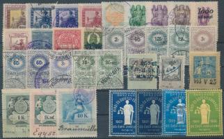 Vegyes okmánybélyeg tétel, 33 db