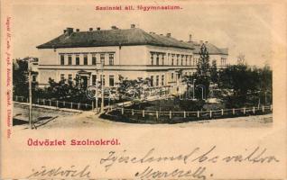 Szolnok, Állami főgimnázium; Szigeti H. udvari fényképész kiadása