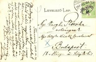 Temesvár, Timisoara; Gyárváros, Kunz József sor a zsinagógával; kiadó Mangold Sándor / Josef Kunz St...