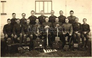 Léva, Híradós katonák csoportképe, Nagy Arthur fényképész felvétele, photo