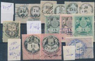 13 db okmánybélyeg klf vízjelállásokkal