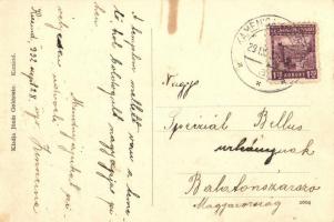 Kicsind, Malá nad Hronom; Üzlet, templom, Garam-part, kiadja Goldstein Jónás / shop, church, riversi...