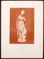 Carrier-Belleuse szobrok, 12db nyomtatvány Mátrai Lajos Gy. szobrász tanár pecséttel, némely kis hib...