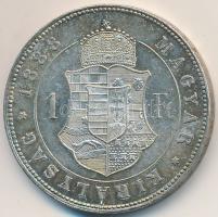 1888KB 1Ft Ag "Ferenc József / Barokk címer" Körmöcbánya T:2
Hungary 1888KB 1 Forint Ag &...