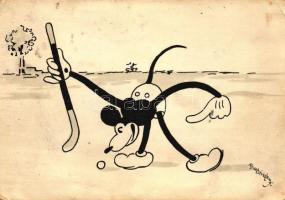 Mickey Mouse, hockey, s: Bisztriczky (EK)