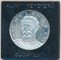 Kiss Kovács Gyula (1922-1984) DN "Michelangelo" Ag emlékérem ÁPV plasztiktokban (16,07g/0.925/32mm) T:PP ujjlenyomat