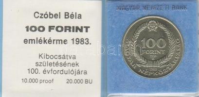 1983. "Czóbel Béla" 100Ft T:BU Eredeti tokban, tanúsítvánnyal.