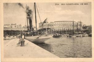 1916 Pola, Molo, SS Liburnia, Phot. Alois Beer, Verlag F. W. Schrinner