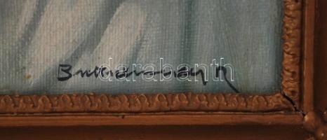 Brettschneider Rudolf (?-?): Gitárszó. Olaj, vászon, jelzett, sérült keretben, 50×40 cm