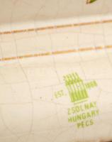 Tesla csehszlovák telefon Zsolnay testtel, jelzett, hibátlan, matricás, 22×13 cm, m:26 cm