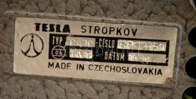 Tesla csehszlovák telefon Zsolnay testtel, jelzett, hibátlan, matricás, 22×13 cm, m:26 cm