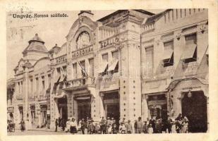 Ungvár, Uzhorod; Korona szálloda, Horvát Mór üzlete / hotel, shop (EB)