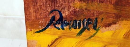 Remsey jelzéssel: Cafe. Olaj, falemez, apró hibákkal, 65×56 cm