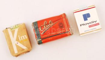 3 csomag dohány, bontatlan csomagolásban(Plovdiv, Kim, Club)