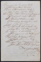 cca 1900 Vörösmarty versek (Fóti dal, Szózat) régi kéziratban, 6 beírt oldal, 19x13cm