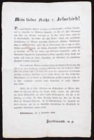 1848 V. Ferdinánd magyar király Jellačić-nak címzett, nyomtatott, német nyelvű hirdetménye az 1848-as magyarországi eseményekről /  1848 A printed public proclamation of Ferdinand I of Austria to Jellačić in German, about the events of the Hungarian revolution of 1848