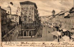 Fiume, Andrássy sétány / Via Andrássy Corso; Divald Károly