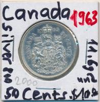 Kanada 1963. 50c Ag II. Erzsébet T:2 Canada 1963. 50 Cents Ag Elizabeth II C:XF