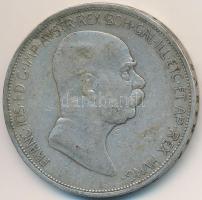 Ausztria 1909. 5K Ag "Ferenc József" T:3,2- patina Austria 1909. 5 Corona Ag "Franz Joseph" C:F,VF patina