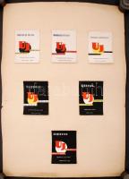 Friedrich Gábor (?-?): 3 db különféle plakáttervek, vegyes technika, papír, különböző méretben, kis szakadásokkal, felcsavarva, 50×30 cm